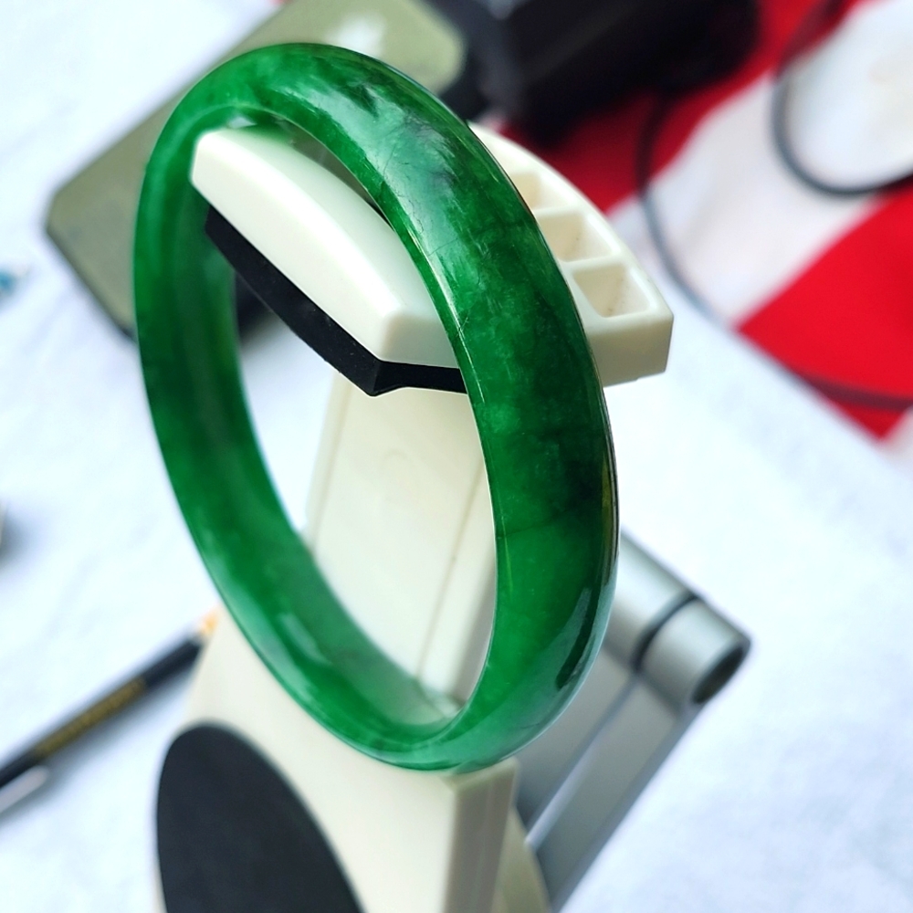 Green and Red jade bracelets